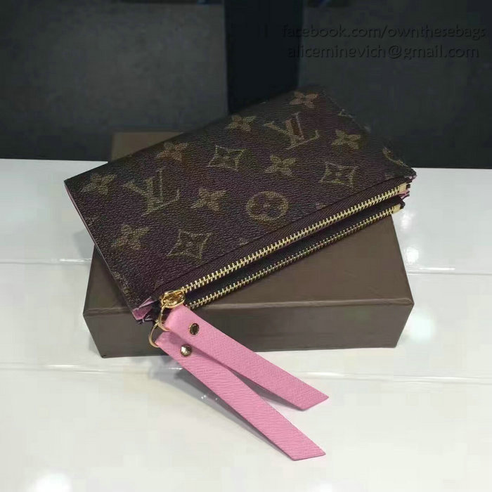 Louis Vuitton Monogram Canvas Adele Compact Wallet Pink M61271