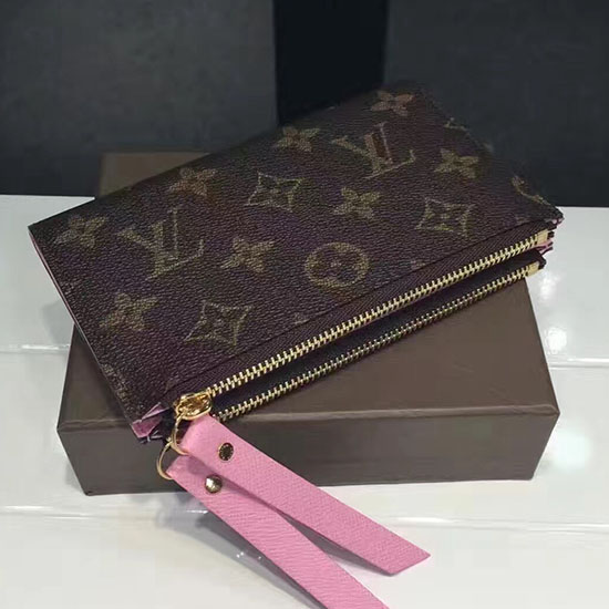 Louis Vuitton Monogram Canvas Adele Compact Wallet Pink M61271