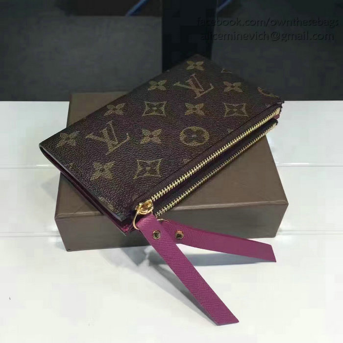 Louis Vuitton Monogram Canvas Adele Compact Wallet Purple M61271