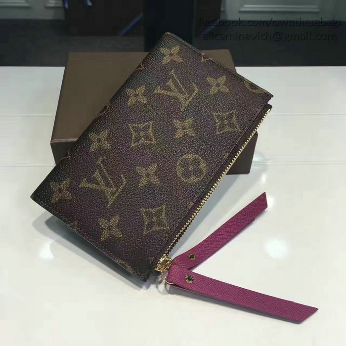 Louis Vuitton Monogram Canvas Adele Compact Wallet Purple M61271