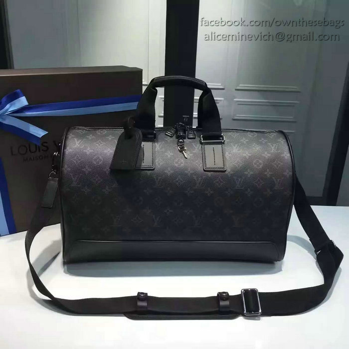 Louis Vuitton Monogram Eclipse Canvas Keepall Voyager M43038