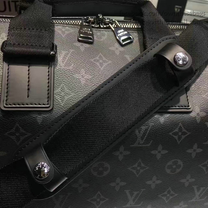 Louis Vuitton Monogram Eclipse Canvas Keepall Voyager M43038