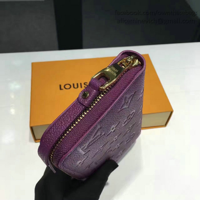 Louis Vuitton Monogram Empreinte Zippy Long Wallet Purple M60571