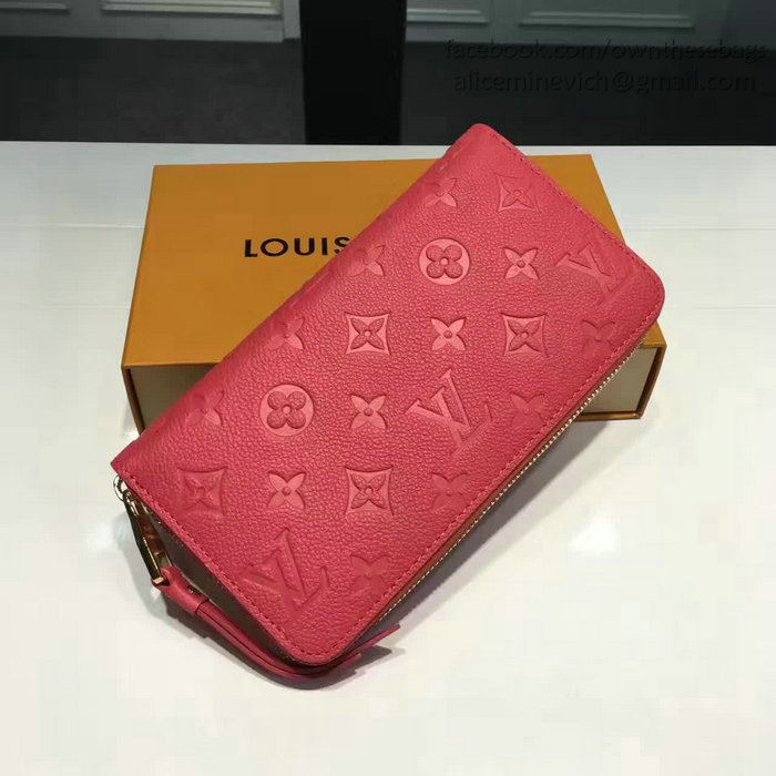 Louis Vuitton Monogram Empreinte Zippy Long Wallet Rose M60571