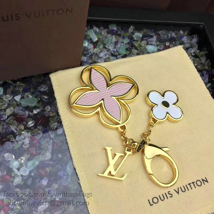 Louis Vuitton Bag Charm Rimi Key Holder Pink&Gold M61013