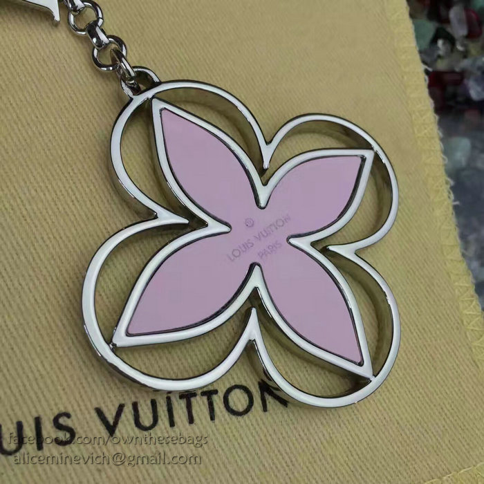 Louis Vuitton Bag Charm Rimi Key Holder Pink&Silver M61013