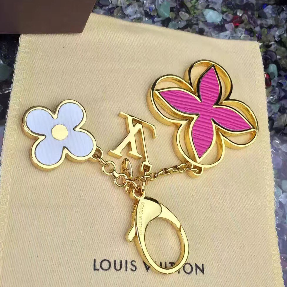 Louis Vuitton Bag Charm Rimi Key Holder Rose&Gold M61013