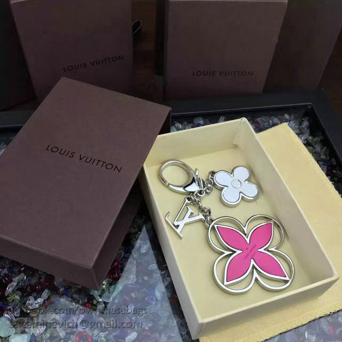 Louis Vuitton Bag Charm Rimi Key Holder Rose&Silver M61013