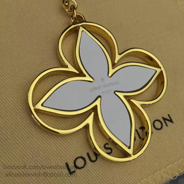 Louis Vuitton Bag Charm Rimi Key Holder White&Gold M61013