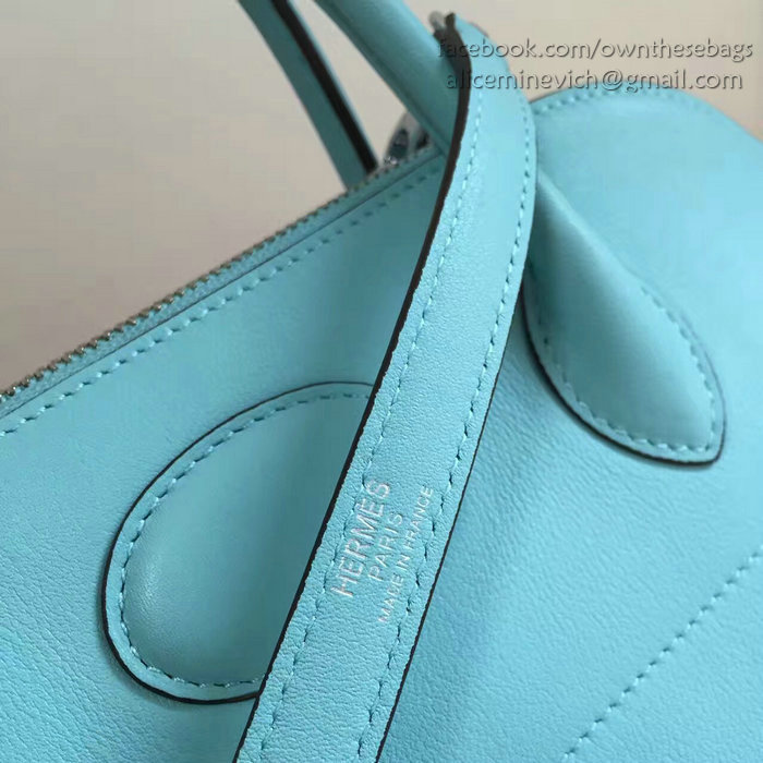 Hermes Bolide 27 Bag in Light Blue Swift Leather HB2701