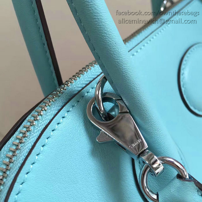 Hermes Bolide 27 Bag in Light Blue Swift Leather HB2701