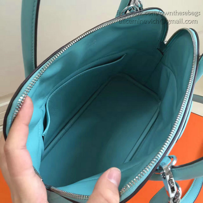 Hermes Bolide 27 Bag in Light Blue Swift Leather HB2701