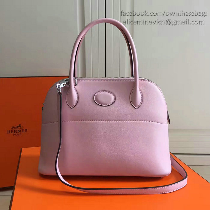 Hermes Bolide 27 Bag in Pink Swift Leather HB2701