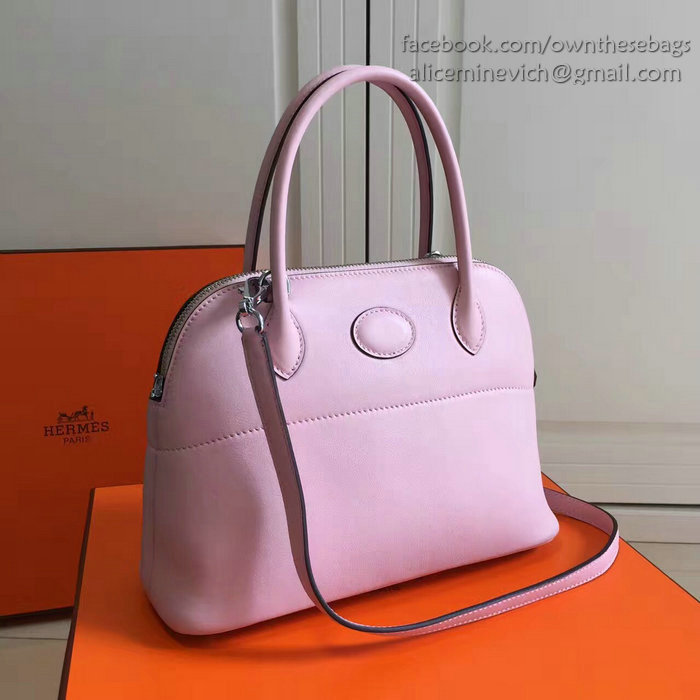 Hermes Bolide 27 Bag in Pink Swift Leather HB2701