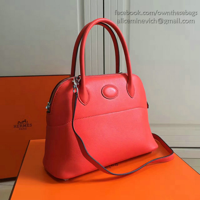 Hermes Bolide 27 Bag in Red Swift Leather HB2701