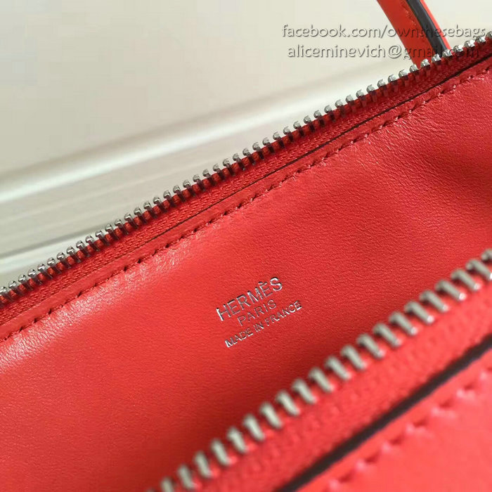 Hermes Bolide 27 Bag in Red Swift Leather HB2701