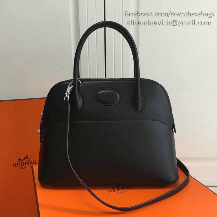 Hermes Bolide 31 Bag in Black Swift Leather HB3101