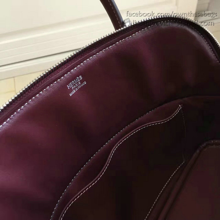 Hermes Bolide 31 Bag in Burgundy Swift Leather HB3101