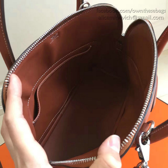 Hermes Bolide 31 Bag in Coffee Swift Leather HB3101