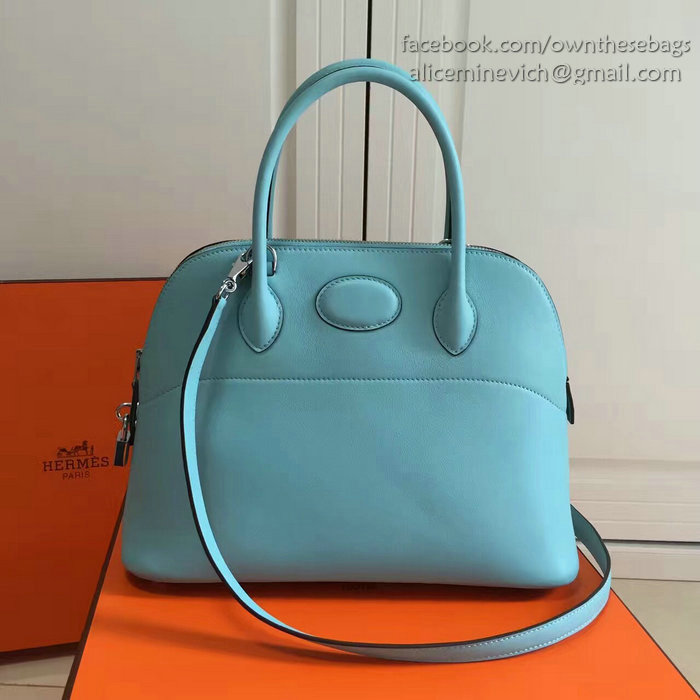 Hermes Bolide 31 Bag in Light Blue Swift Leather HB3101