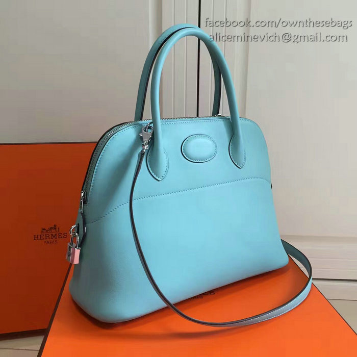 Hermes Bolide 31 Bag in Light Blue Swift Leather HB3101