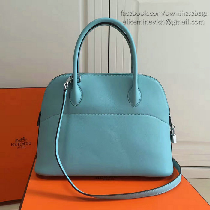 Hermes Bolide 31 Bag in Light Blue Swift Leather HB3101