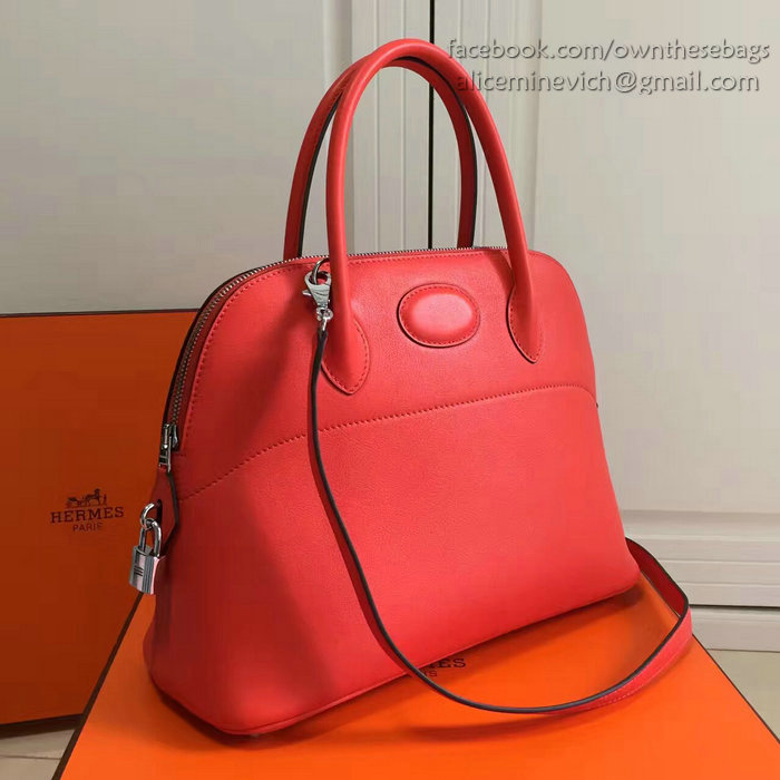 Hermes Bolide 31 Bag in Red Swift Leather HB3101