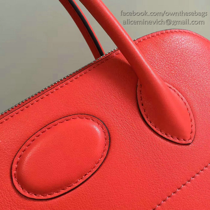 Hermes Bolide 31 Bag in Red Swift Leather HB3101