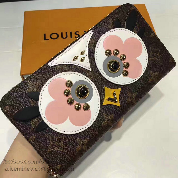 Louis Vuitton Monogram Canvas Lovely Bird Zippy Wallet White M62413