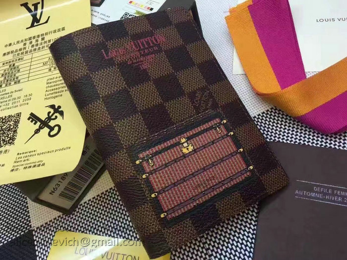 Louis Vuitton Monogram Canvas Passport Cover Red M63189