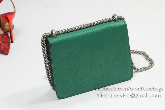 Gucci Dionysus Leather Mini Bag Green 421970