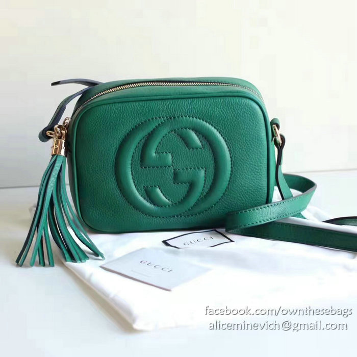 Gucci Soho Leather Disco Bag Green 308364