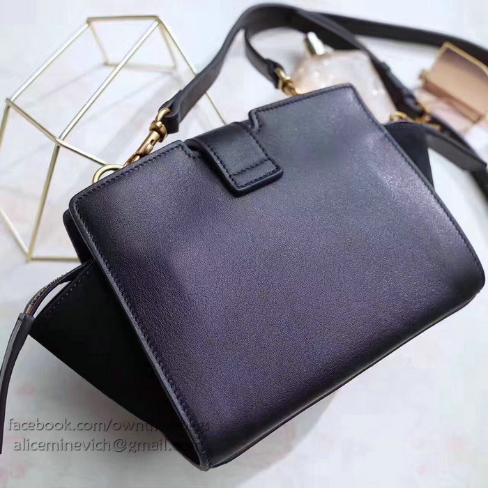 Toy YSL Mini Cabas Bag In Black Leather 452322