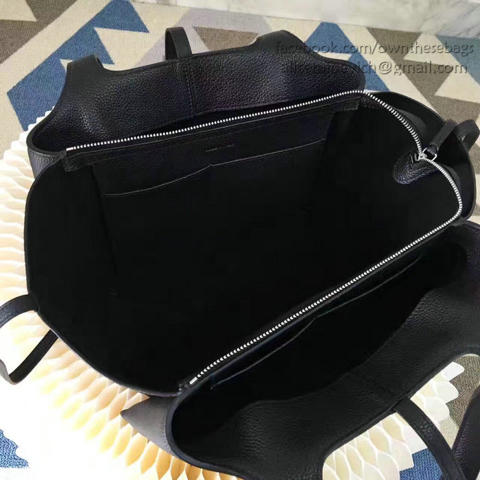 Celine Medium Tri Fold Shoulder bag in Black Calfskin 030401