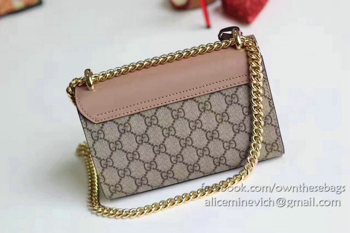 Gucci Padlock Studded GG Supreme Shoulder Bag 432182