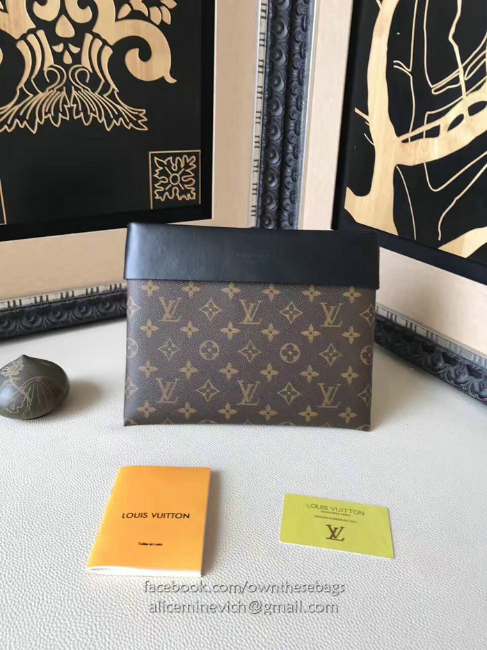 Louis Vuitton Monogram Canvas Pochette Tuileries Noir M64034