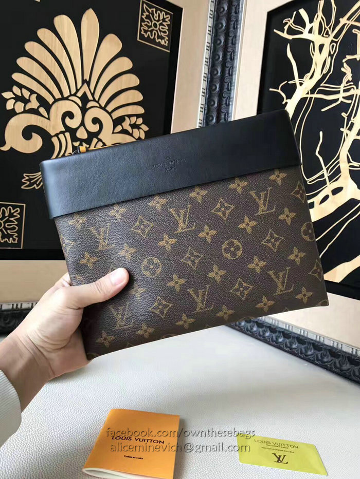 Louis Vuitton Monogram Canvas Pochette Tuileries Noir M64034