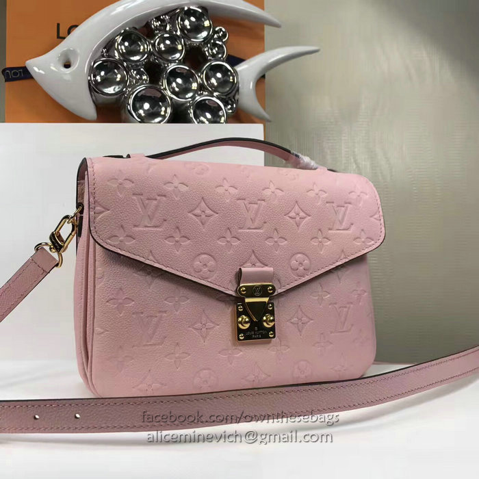 Louis Vuitton Monogram Empreinte Pochette Metis Pink M44018