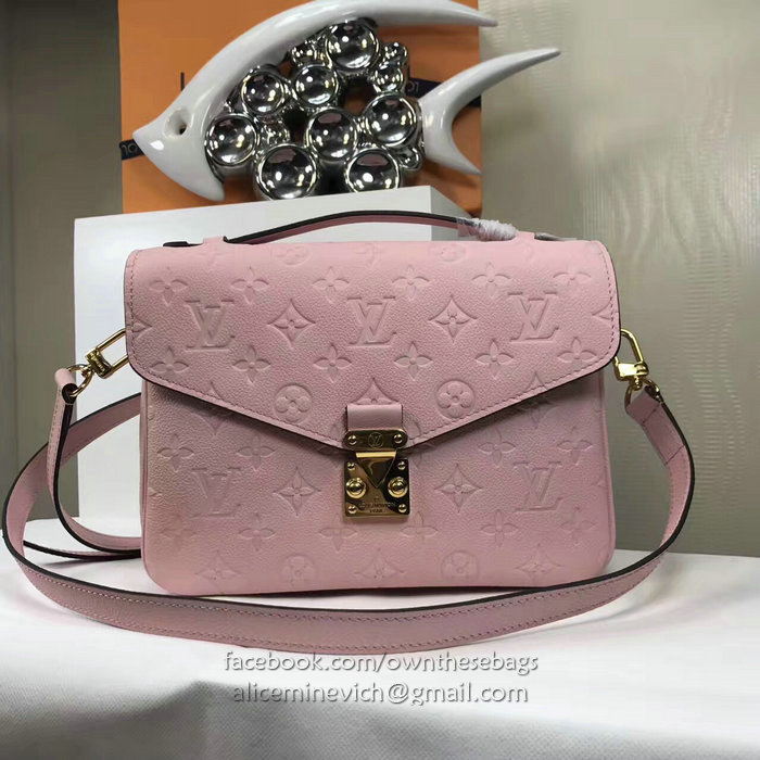 Louis Vuitton Monogram Empreinte Pochette Metis Pink M44018