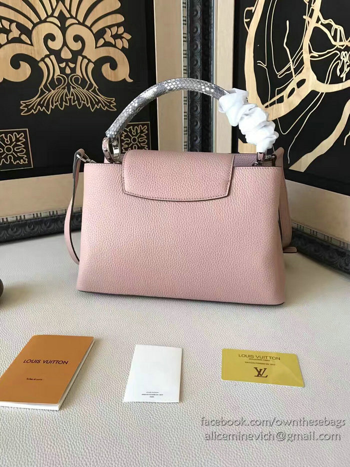 Louis Vuitton Taurillon Leather Capucines PM Pink N92800