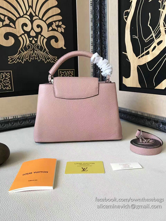 Louis Vuitton Taurillon Leather Capucines PM Pink M42237