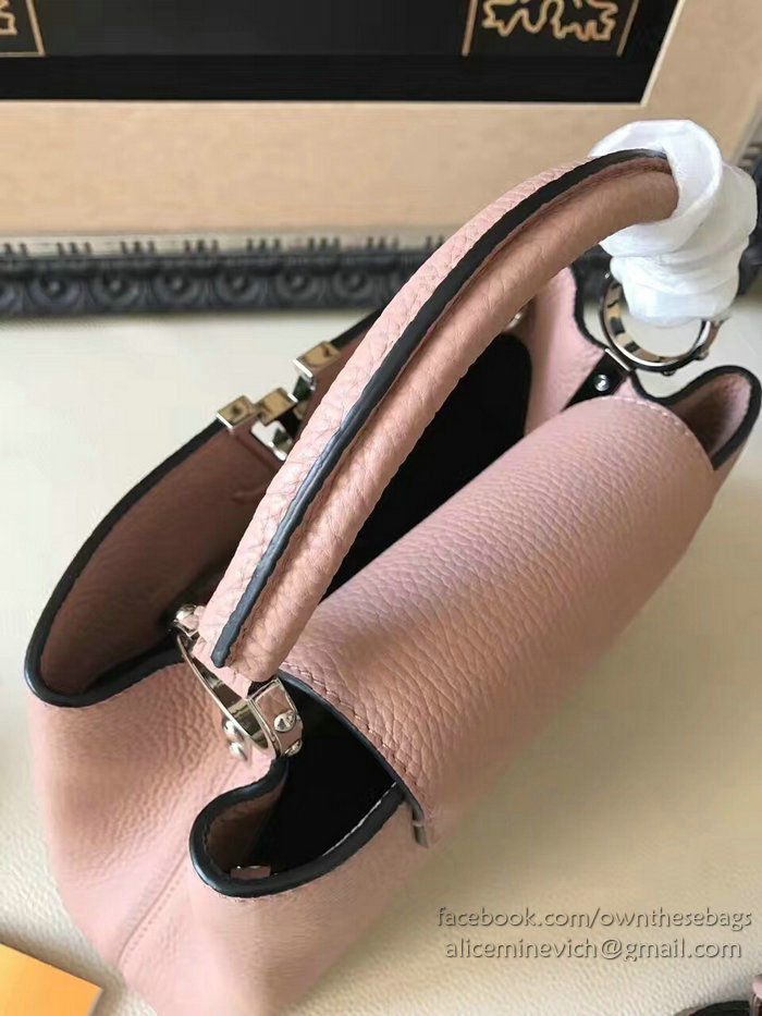 Louis Vuitton Taurillon Leather Capucines PM Pink M42237