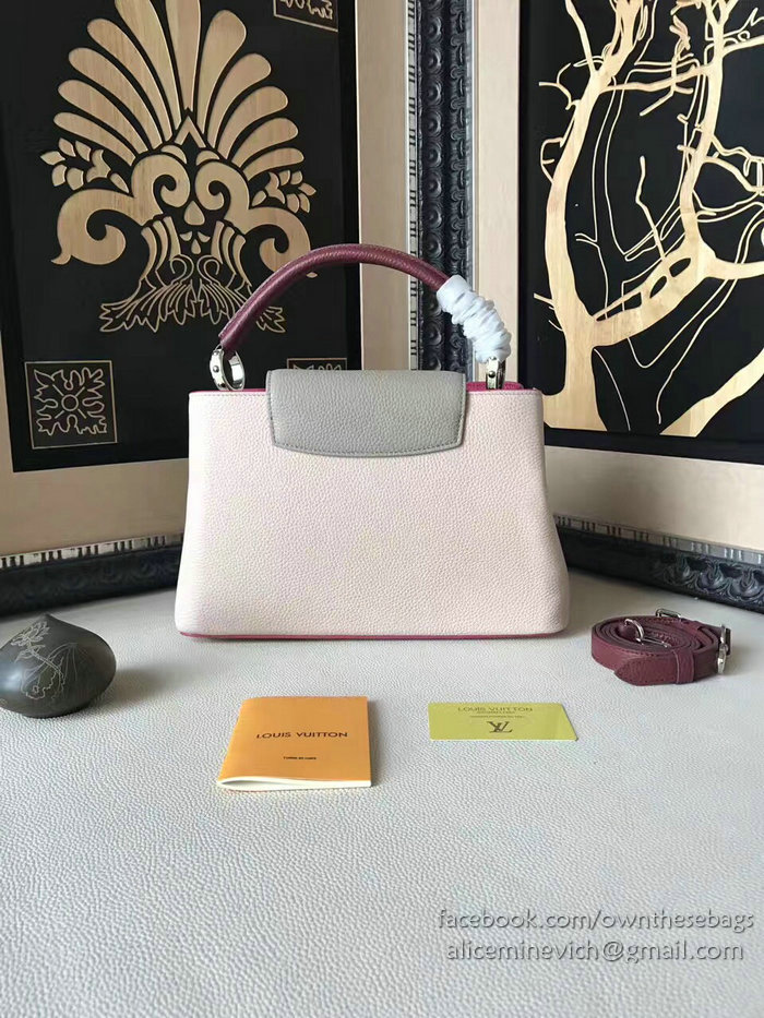 Louis Vuitton Taurillon Leather Capucines PM Pink and Rose M42237