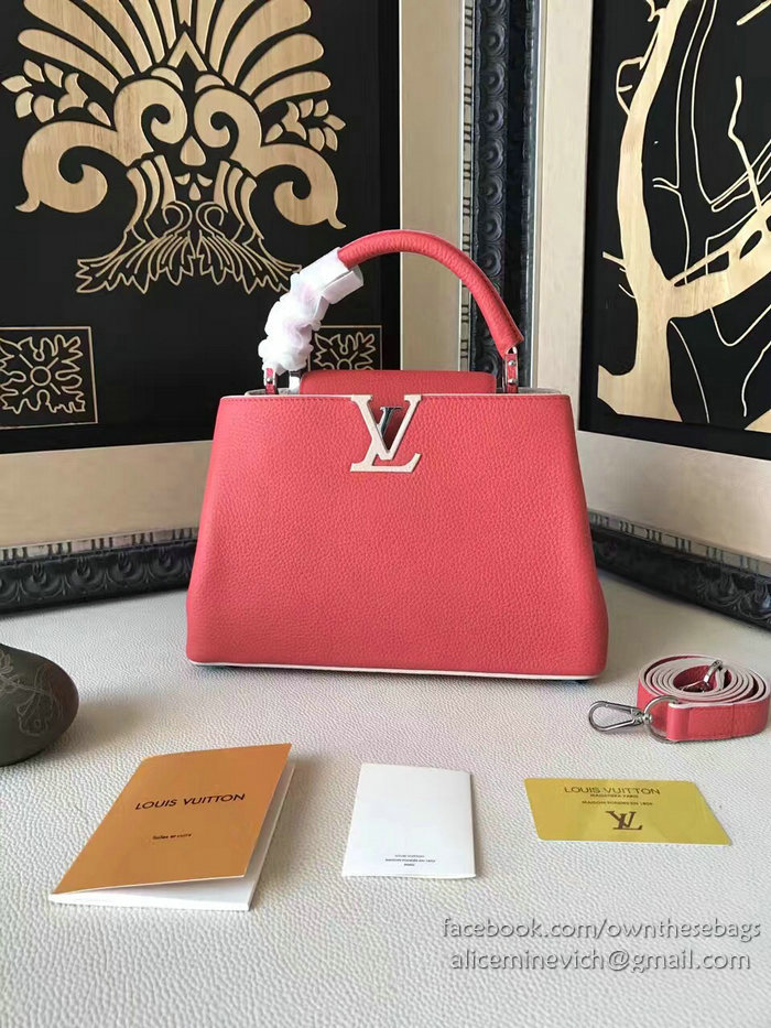 Louis Vuitton Taurillon Leather Capucines PM Red M4223