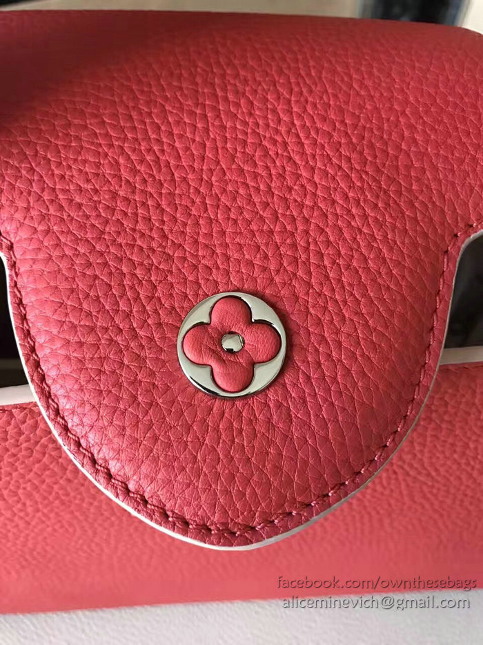 Louis Vuitton Taurillon Leather Capucines PM Red M4223