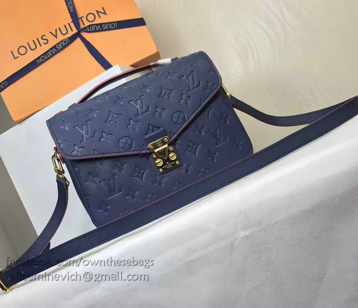 Louis Vuitton Monogram Empreinte Pochette Metis Blue M44071