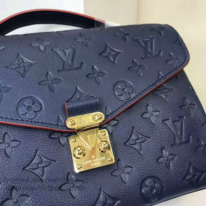 Louis Vuitton Monogram Empreinte Pochette Metis Blue M44071