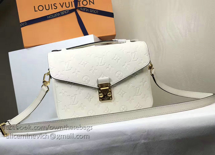 Louis Vuitton Monogram Empreinte Pochette Metis White M44071