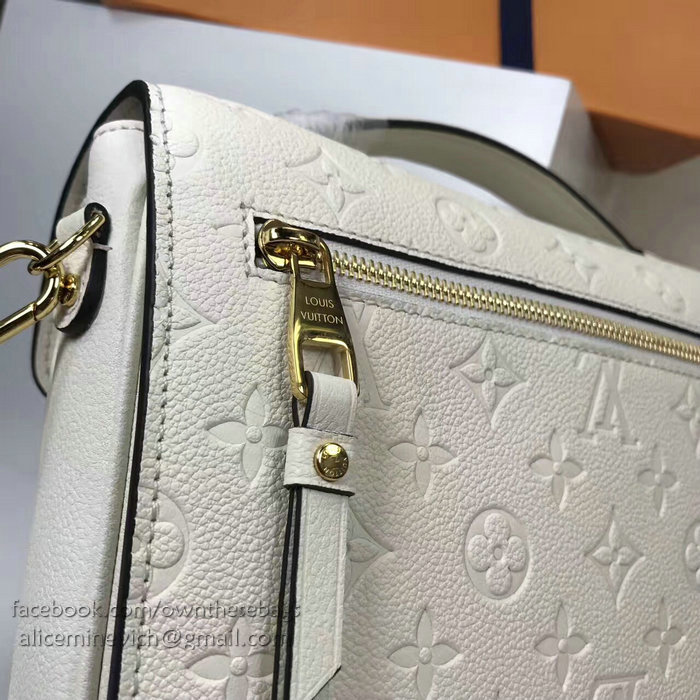 Louis Vuitton Monogram Empreinte Pochette Metis White M44071