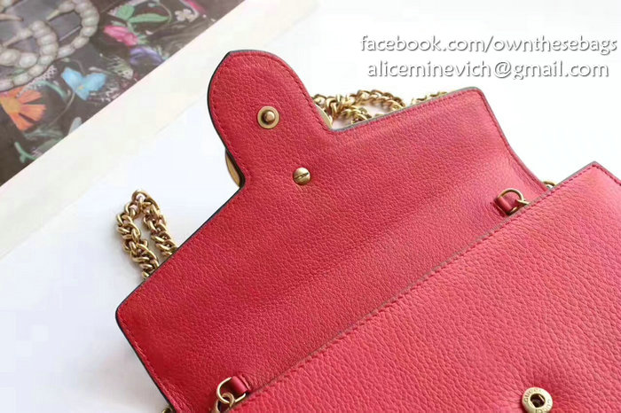 Gucci GG Marmont Leather Mini Chain Bag Red 401232